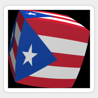 Puerto Rico Flag cubed. Sticker